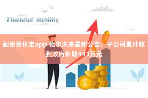 配资资讯宝app 德尔未来最新公告：子公司累计收到政府补助443万元