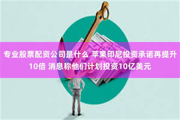 专业股票配资公司是什么 苹果印尼投资承诺再提升10倍 消息称他们计划投资10亿美元