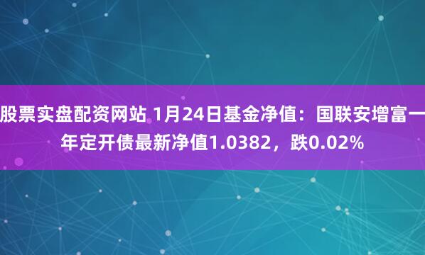 股票实盘配资网站 1月24日基金净值：国联安增富一年定开债最新净值1.0382，跌0.02%