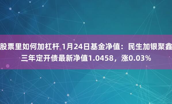 股票里如何加杠杆 1月24日基金净值：民生加银聚鑫三年定开债最新净值1.0458，涨0.03%